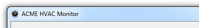 Example HVAC Dashboard application window title